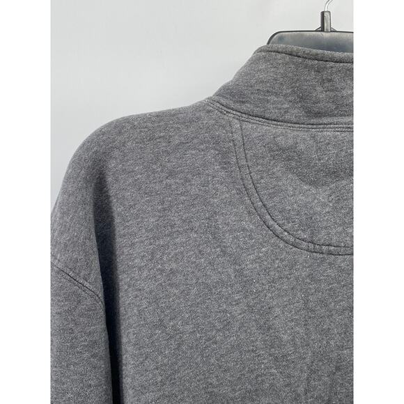 IZOD Men's Charcoal Gray Half Zip Stand Collar Long Sleeve Sweater SZ M - Picture 5 of 13